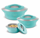 MILTON Casserole Royal Regular Gift Set 3 Pcs Set Hotpot (1000ml, 1500ml and 2000ml) Blue