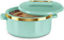 MILTON Curve 2500 Inner Stainless Steel Casserole, 2.15 litres, Light Green | BPA Free | Food Grade | Easy to Carry | Easy to Store | Chapati | Roti | Curd Maker
