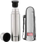 MILTON Vacuum Flask for Hot Drink 500 ML (17 oz), Stainless Steel Double Walled Insulated Water Bottle for 24 Hour Hot and Cold Drinks with Cover, Leak Proof, BPA Free, Thermosteel Plain Lid