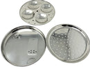 TABAKH Stainless Steel Cooker - 9 Plates | 3 Idli, 3 Dhokla, 3 Steamer Plates | Multi Purpose Pot, Steamer Set | Induction and Gas Friendly