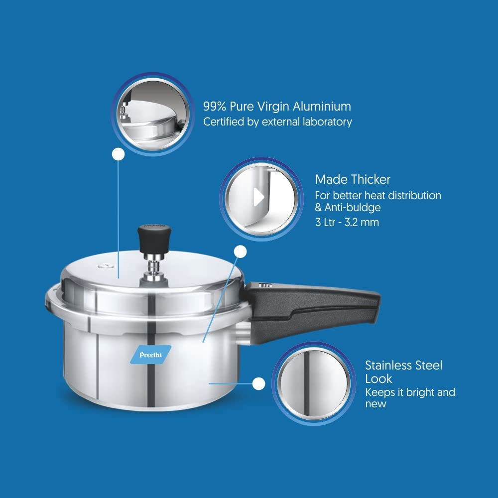 Preethi pressure cooker 3 litre price sale