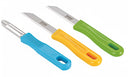 Rena Germany Knife Set of 2 with Peeler, Yellow, Blue and Light Green, Small