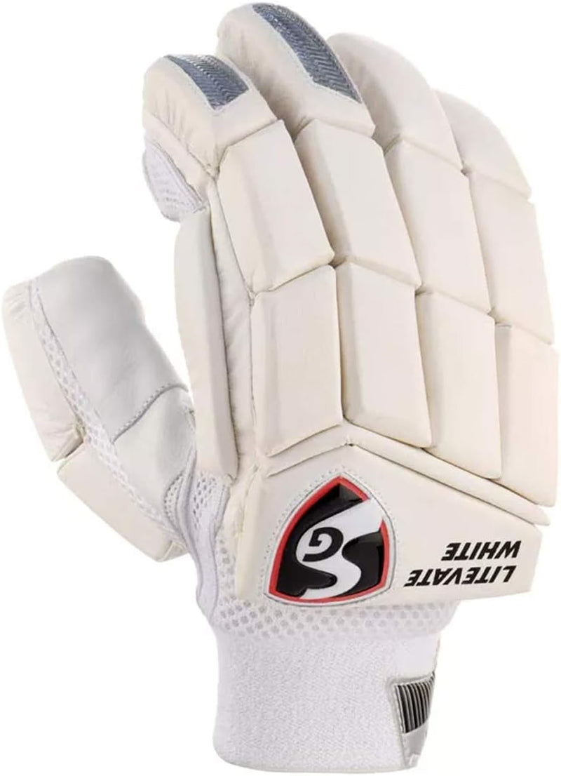 SG Cricket Litevate White RH Batting Gloves