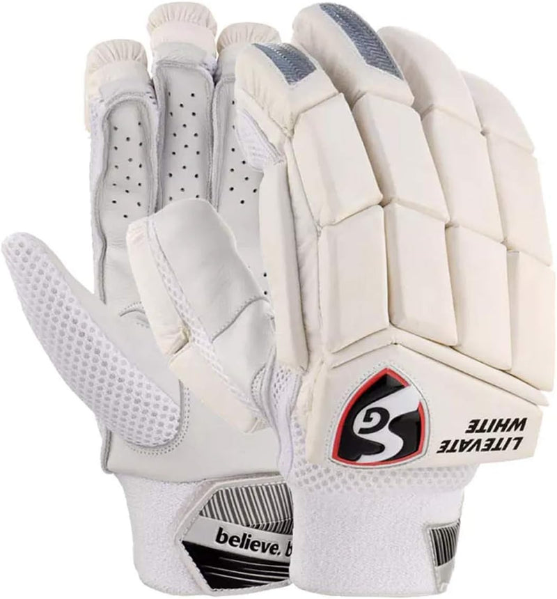 SG Cricket Litevate White RH Batting Gloves