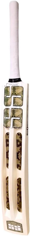 SS Soft Pro Premium Kashmir Willow Leather Ball Cricket Scoop Bat Adult Size - Short Handle (Cover Included)