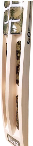 SS Soft Pro Premium Kashmir Willow Leather Ball Cricket Scoop Bat Adult Size - Short Handle (Cover Included)