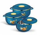 TABAKH Nova King Insulated Casserole Hot Pot Hot Pack Food Warmer 3 Pieces Set, 5500ml+7500ml+12000ml (Grey)