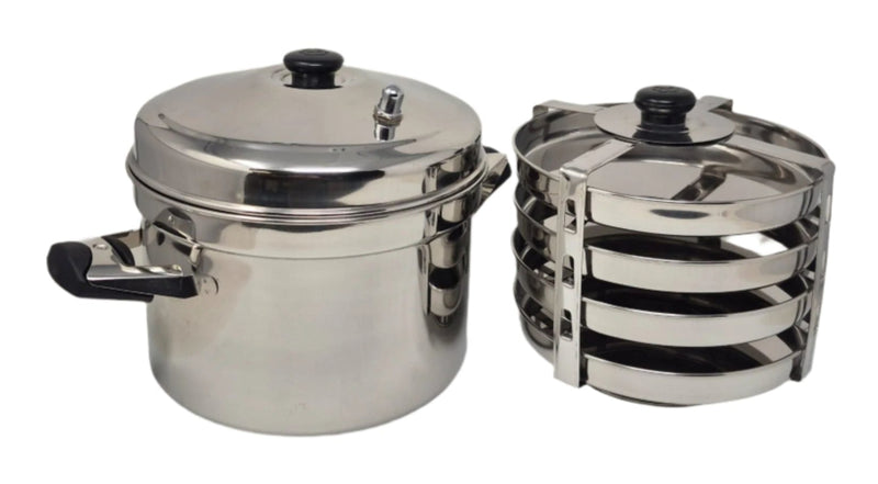 TABAKH Stainless Steel Cooker with 4-Plate Dhokla Stand