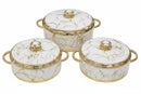 TABAKH Goldmate Casserole Hot-Pot Set of 3 (1500ml,2000ml,2500ml)