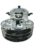 TABAKH Multi Purpose Stainless Steel Cooker with 4-Rack Idli Stand, Makes 24 Idlys
