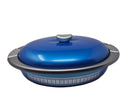 TABAKH Indit Oval Glass Food Serving Casserole with Lid 2400 ml