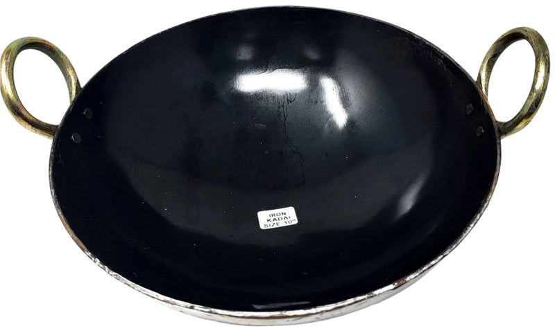 TABAKH Lucky Iron Kadai Round Bottom