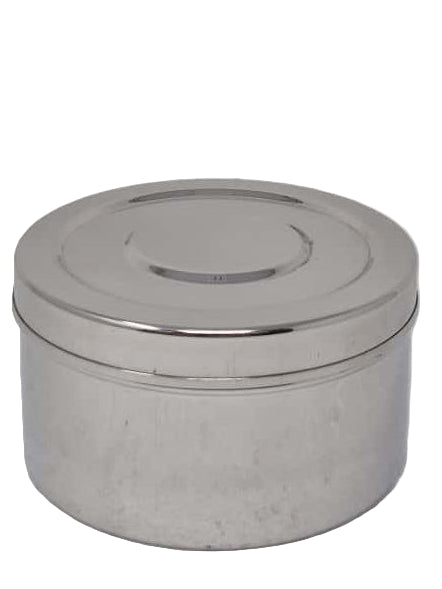 TABAKH Round Stainless Steel Food Pack / Lunch Box Size #7
