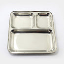 TABAKH Stainless Steel Pav Bhaji Plate 22.5X22.5 Square