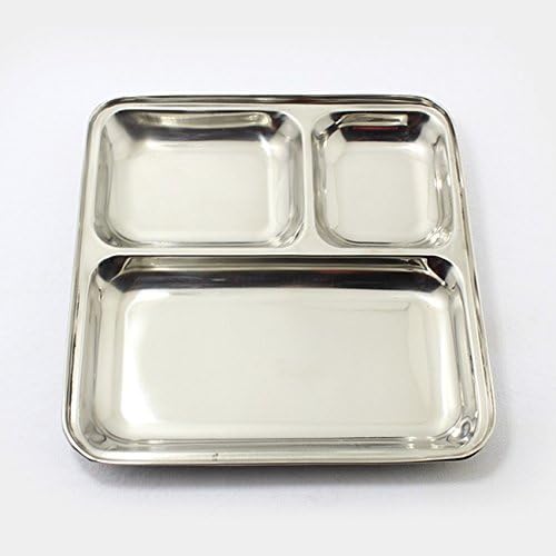 TABAKH Stainless Steel Pav Bhaji Plate 22.5X22.5 Square