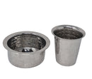 TABAKH Traditional Steel Tumbler Set Hammered