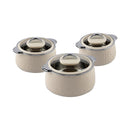 Tabakh Fabrene Set Pack of 3 Thermoware Casserole Set (1000ml, 1500ml, 2000ml)