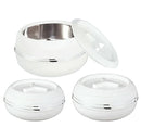 Tabakh  Palazio Jumbo Thermal Insulated Casserole Hot Pot Food Warmer Set of 3 (5.5L, 7.5L, 10L)