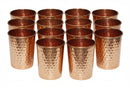 TABAKH Pure Copper Diamond Tumbler Glass, 11.8 US Fl Oz 350ml