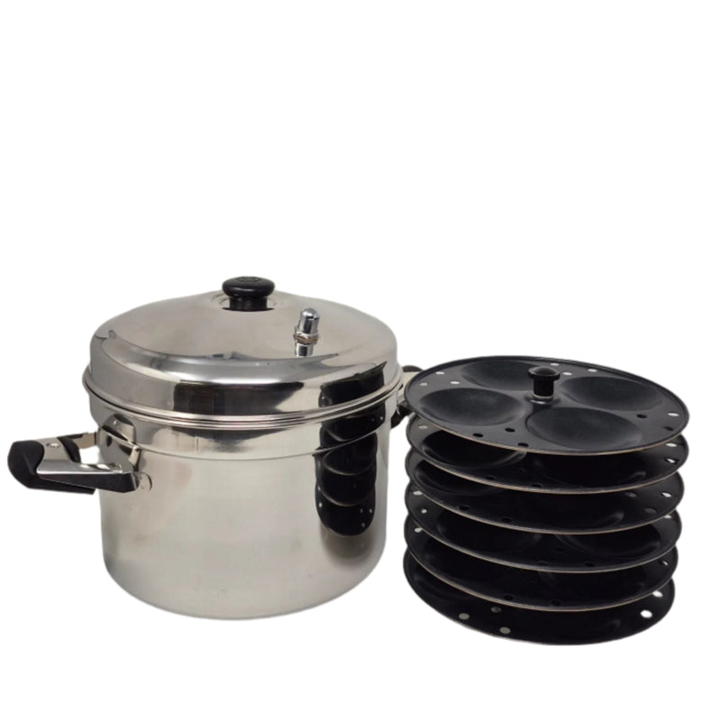 Tabakh Stainless Steel Idli Cooker With 6-Racks Non-Stick Idly Stand