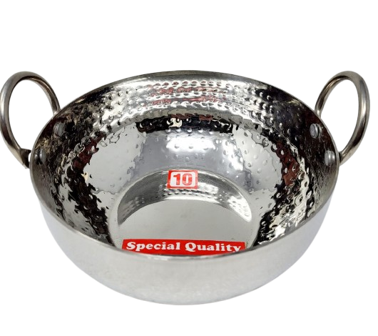 Tabakh Stainless Steel Kadai Flat Bottom