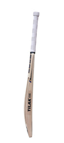 SS Tilak Verma Players Jumbo Kashmir Willow Leather Ball Cricket Bat Adult Size - Short Handle (Cover Included)