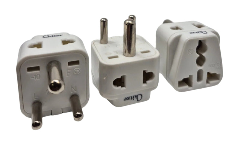 Type D – Ckitze Grounded 2 in 1 Plug Adapter – India, Africa