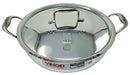 Vinod Platinum Triply Stainless Steel Extra Deep Kadai with Lid - 28cm (4.5L) (Induction Friendly)