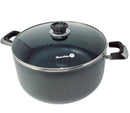 Tabakh Dutch Oven 13QT 30cm 3.5mm Casserole Classic Hard Anodized Nonstick Stockpot, Black