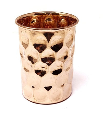 Tabakh Pure Copper Diamond Tumbler Glass, 11.8 US Fl Oz 350ML