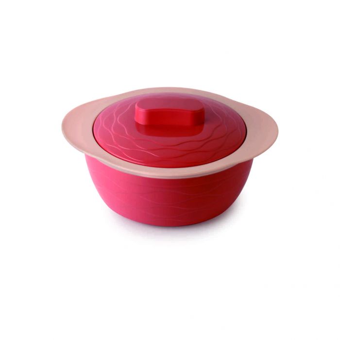 Red silicone lid on a white background