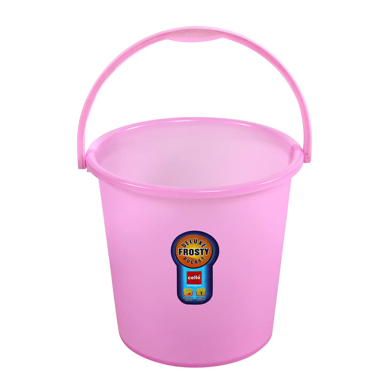 Cello Plastic Frosty Bucket Delux | Light Weight and Easy to Carry | Strong and Durable Buckets | Perfect for Use in Bathrooms, Kitchen & Wet Utility Areas | 20 Liter