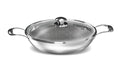‎Preethi Diva Collection Triply Stainless Steel Kadai with API Technology, 28 cm, Gas & Induction Compatible,with Glass Lid, Metal Spatula Friendly