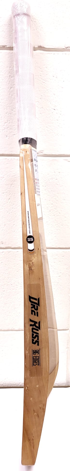 SS Dre Russ Players Jumbo Kashmir Willow Leather Ball Cricket Scoop Bat Adult Size - Short Handle (Cover Included)