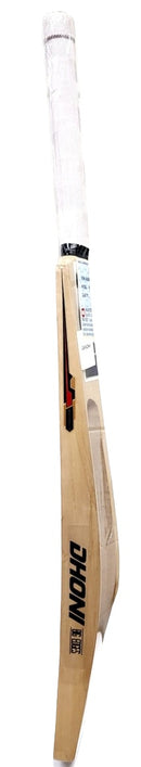 SS Dhoni Premium Kashmir Willow Leather Ball Cricket Scoop Bat Adult Size - Short Handle (Cover Included)