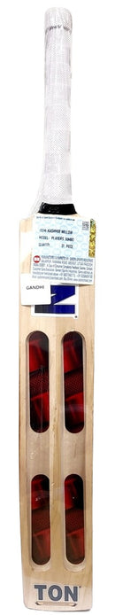 SS Dhoni Premium Kashmir Willow Leather Ball Cricket Scoop Bat Adult Size - Short Handle (Cover Included)