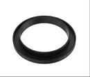 Black metal ring on a white background