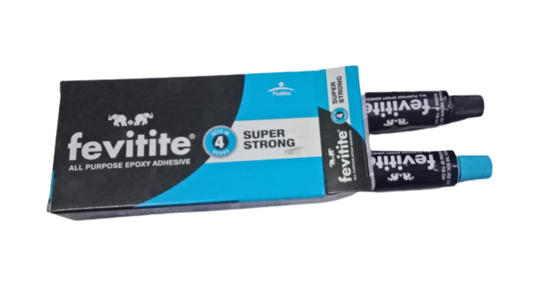 Fevitite epoxy adhesive packaging on a white background