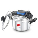 Prestige Svachh Flip-on 5 Litre Stainless Steel Pressure Cooker with Glass Lid