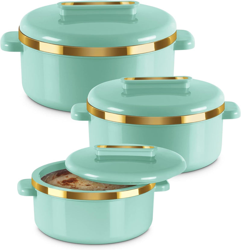 MILTON Curve Inner Stainless Steel Casserole Set of 3 (1000 ml, 1500 ml, 2000 ml)