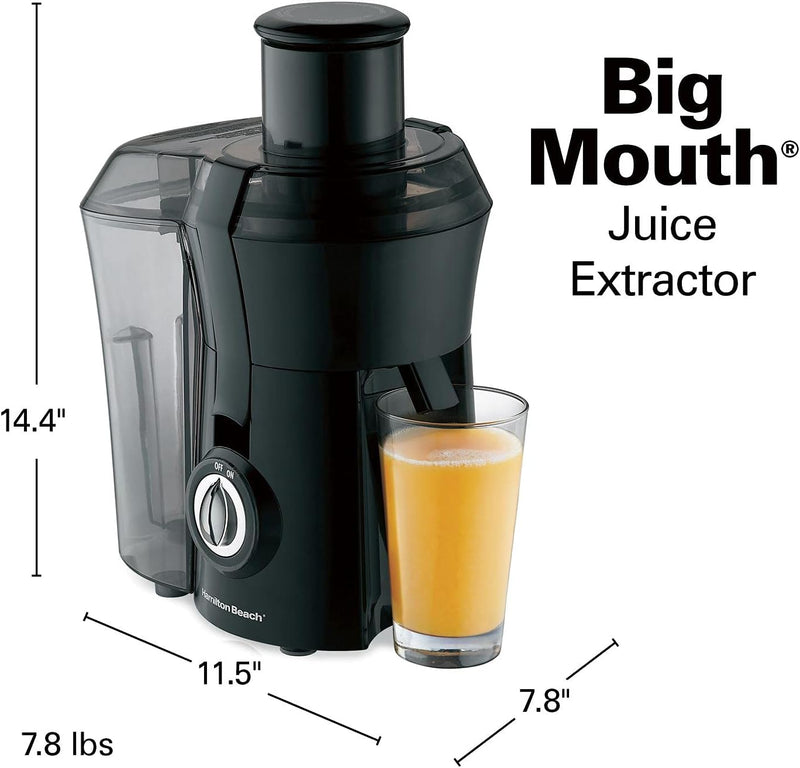 Hamilton Beach 67601 Big Mouth Juice Extractor, Black