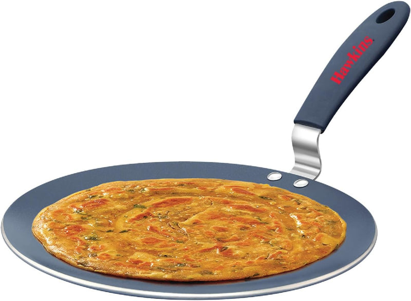 HAWKINS Ceramic Nonstick Tava, 24 cm Diameter, Induction Paratha Tawa, Granite Griddle (ICT24)