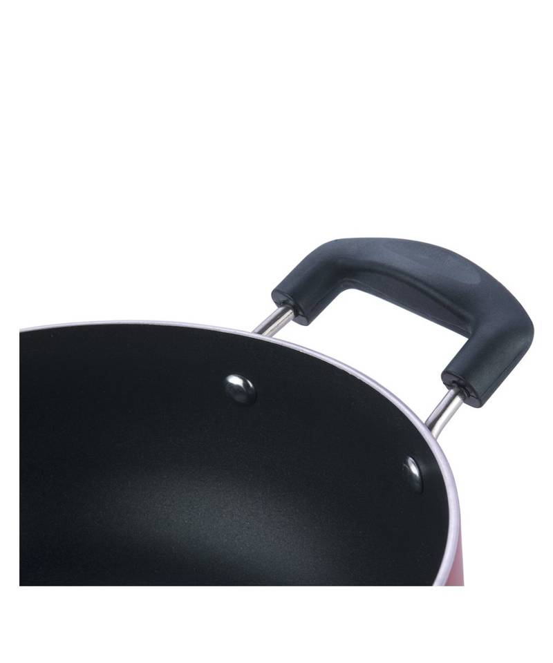 Vinod Non Stick Deep Kadai Induction with Glass Lid