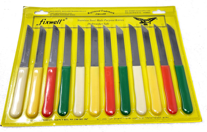 Fixwell 12-Piece Stainless Steel Knife Set