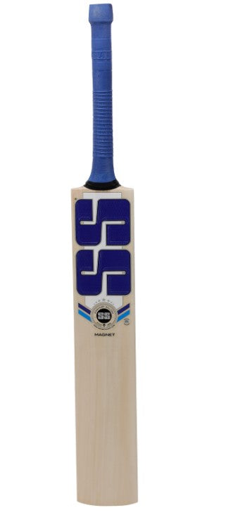 SS Magnet Kashmir Willow Leather Ball Cricket Bat Adult Size - Short Handle (Cover Included)