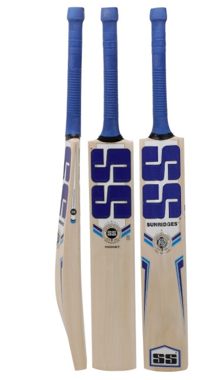 SS Magnet Kashmir Willow Leather Ball Cricket Bat Adult Size - Short Handle (Cover Included)