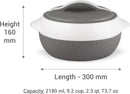 Milton Microwow One Touch 2500ml Insulated Microwaveable Inner Steel Casserole Hotpot Food Warmer (New Model)