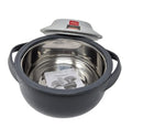 Milton Microwow One Touch 2500ml Insulated Microwaveable Inner Steel Casserole Hotpot Food Warmer (New Model)
