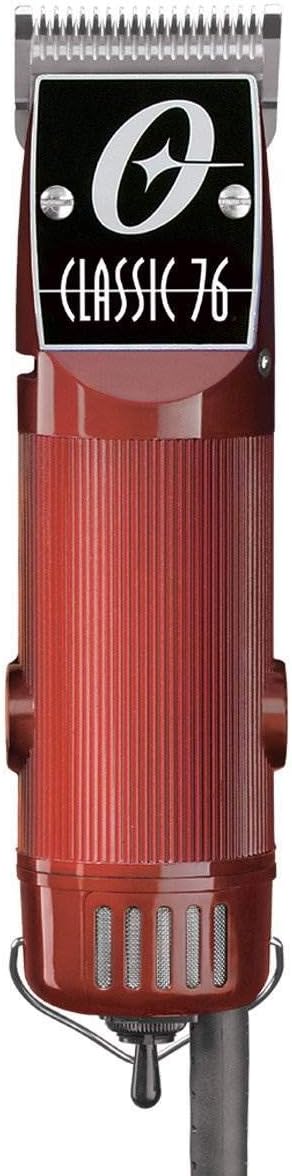 Oster Professional Hair Clippers, Classic 76 for Barbers and Hair Cutting with Detachable Blade, Burgundy 110v
