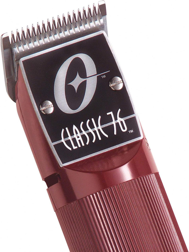 Oster Professional Hair Clippers, Classic 76 for Barbers and Hair Cutting with Detachable Blade, Burgundy 110v